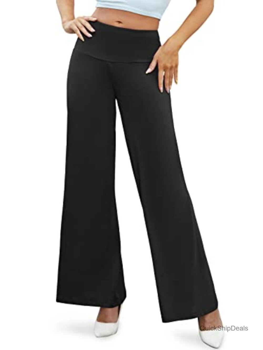 Stretchy Wide Leg Palazzo Lounge Pants High Waist Comfy Casual - Picture 6 of 7